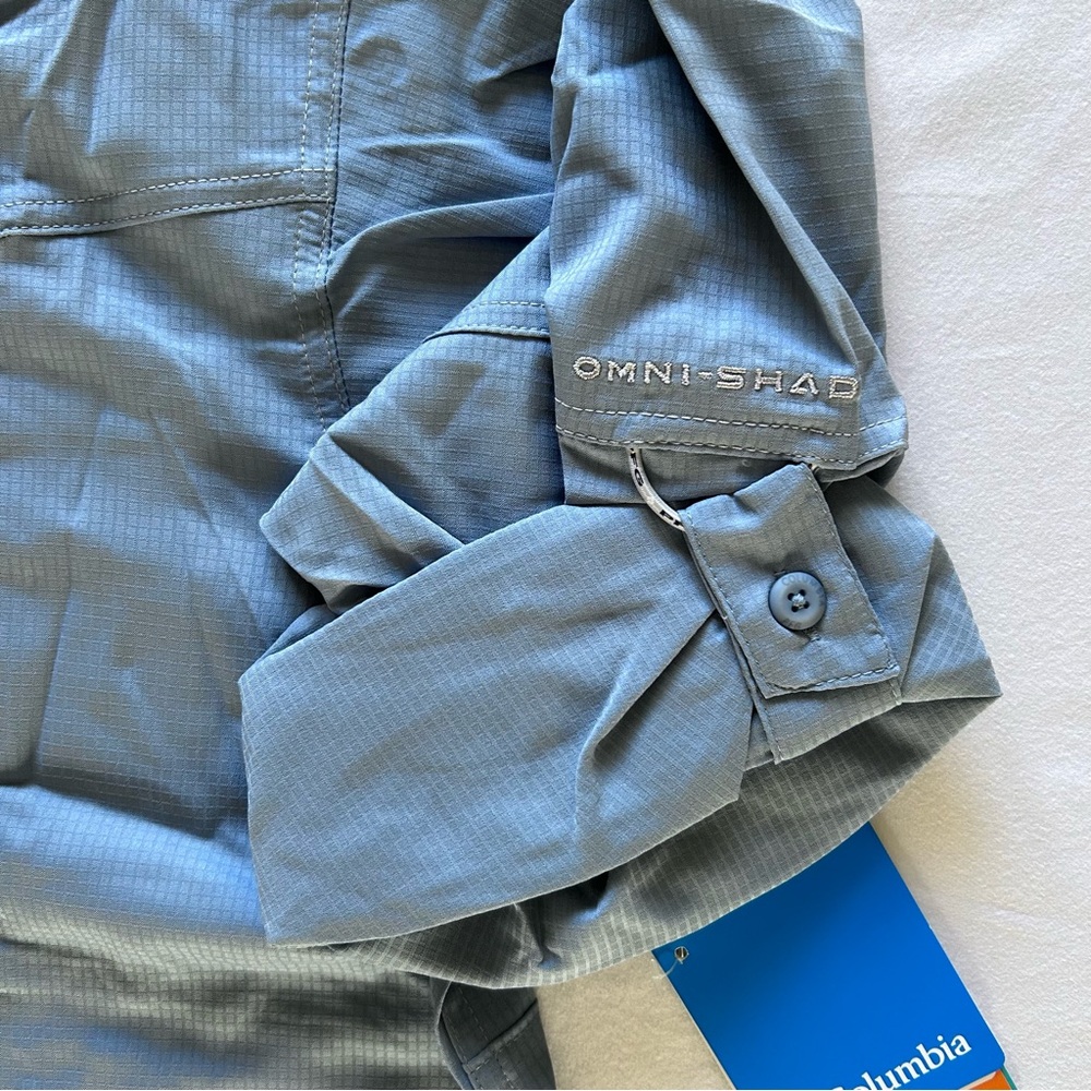 Columbia PFG Fishing Shirt Bundle XL 3 Pack Blue Gray Green Check NWT - Picture 14 of 16